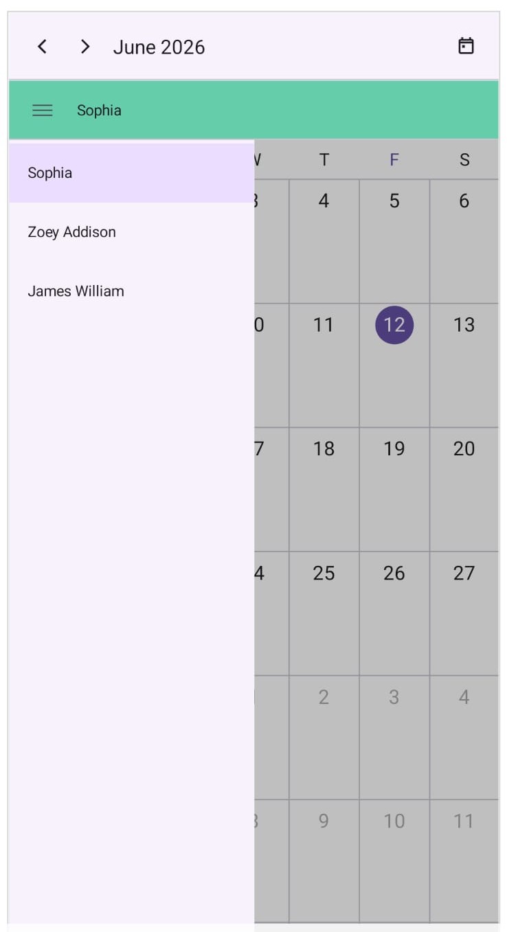 Adaptive Header in Month View in .NET MAUI Scheduler