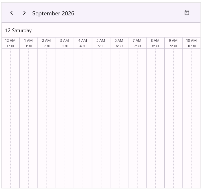 Format minor time slot ticks in timeline view in .NET MAUI SfScheduler