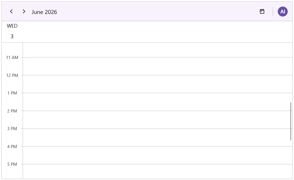 Assist button template in .NET MAUI AI-Powered Scheduler.