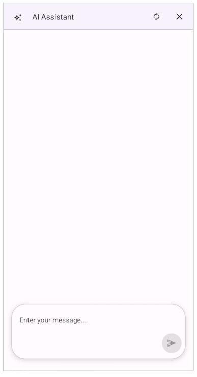 Assist view placeholder in .NET MAUI AI-Powered Scheduler.