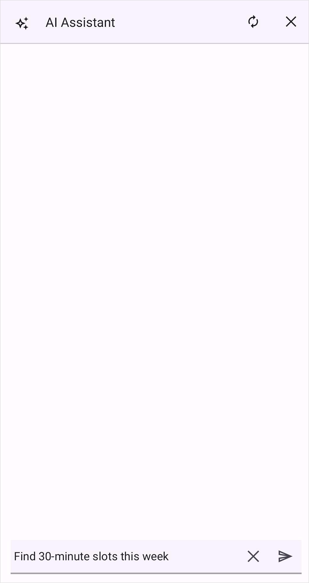 Assist view prompt in .NET MAUI AI-Powered Scheduler.