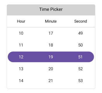 Set header view in .NET MAUI Time picker.