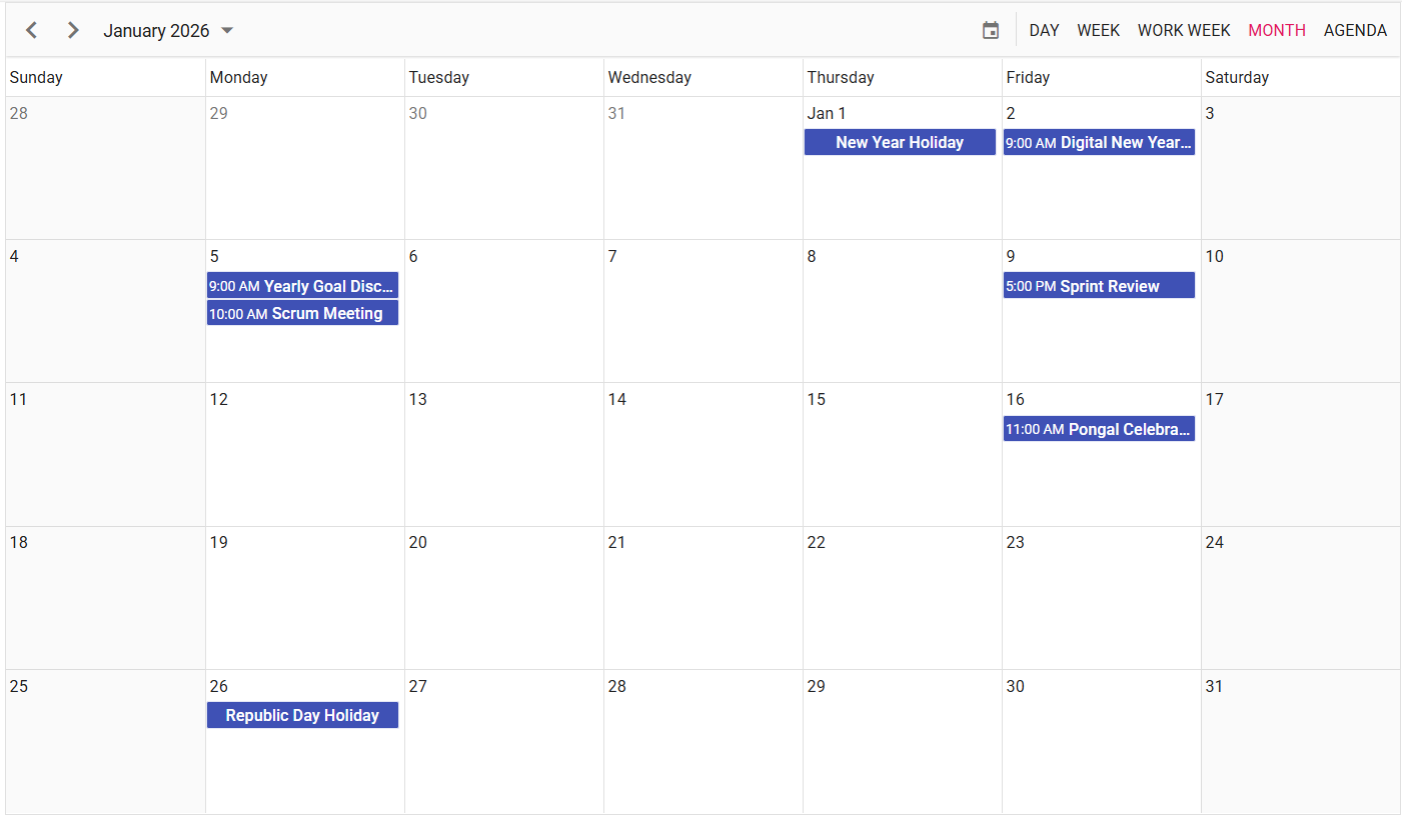 FrontEnd React Scheduler
