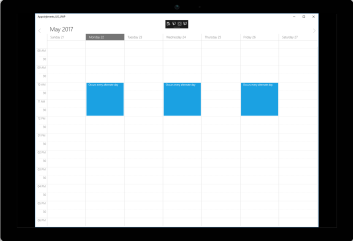 UWP SfSchedule displays appointment in each two days