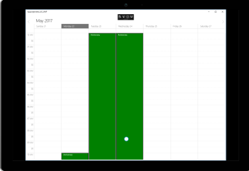 UWP SfSchedule displays applied colors in all scheduled date