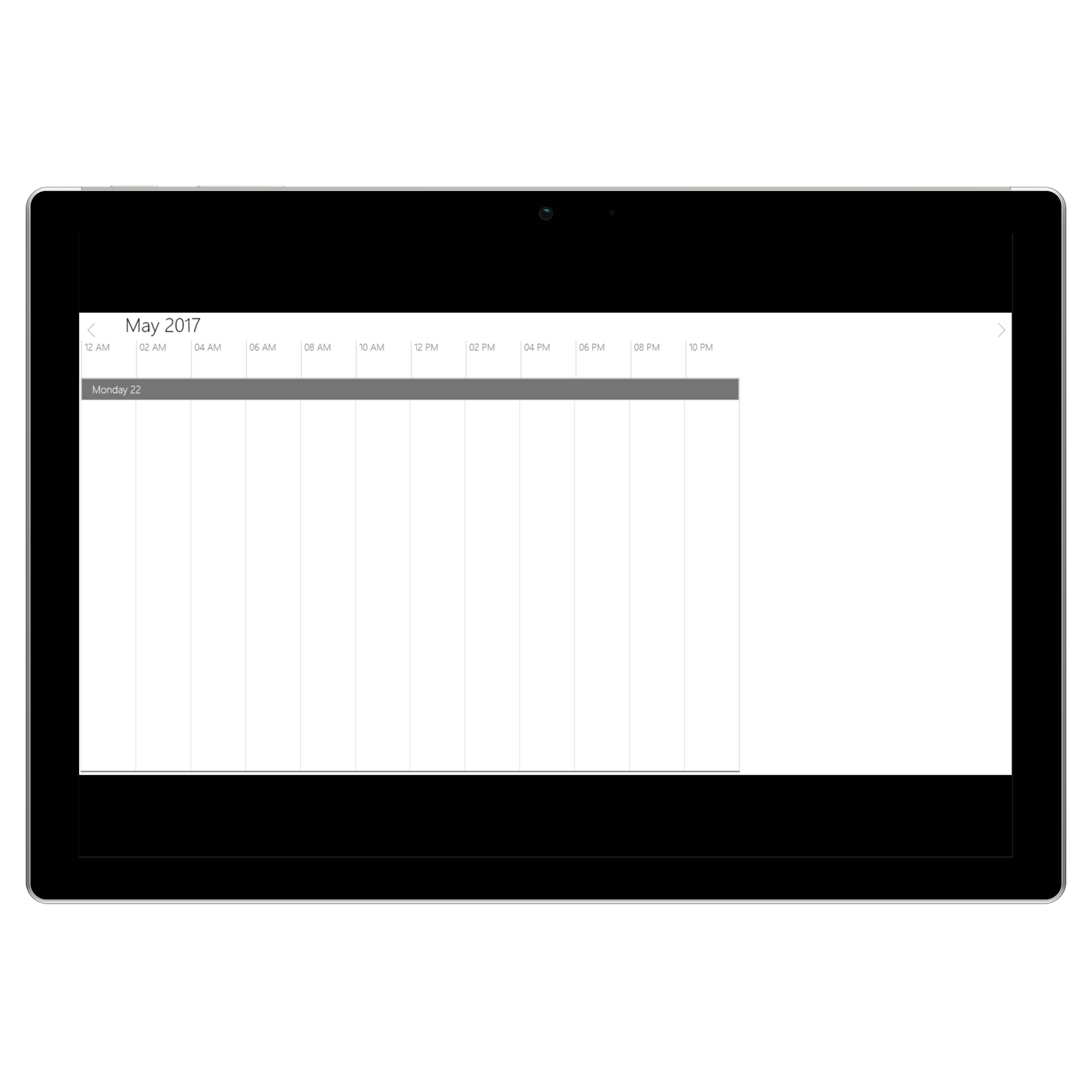 Custom TimeInterval UWP TimeLineView