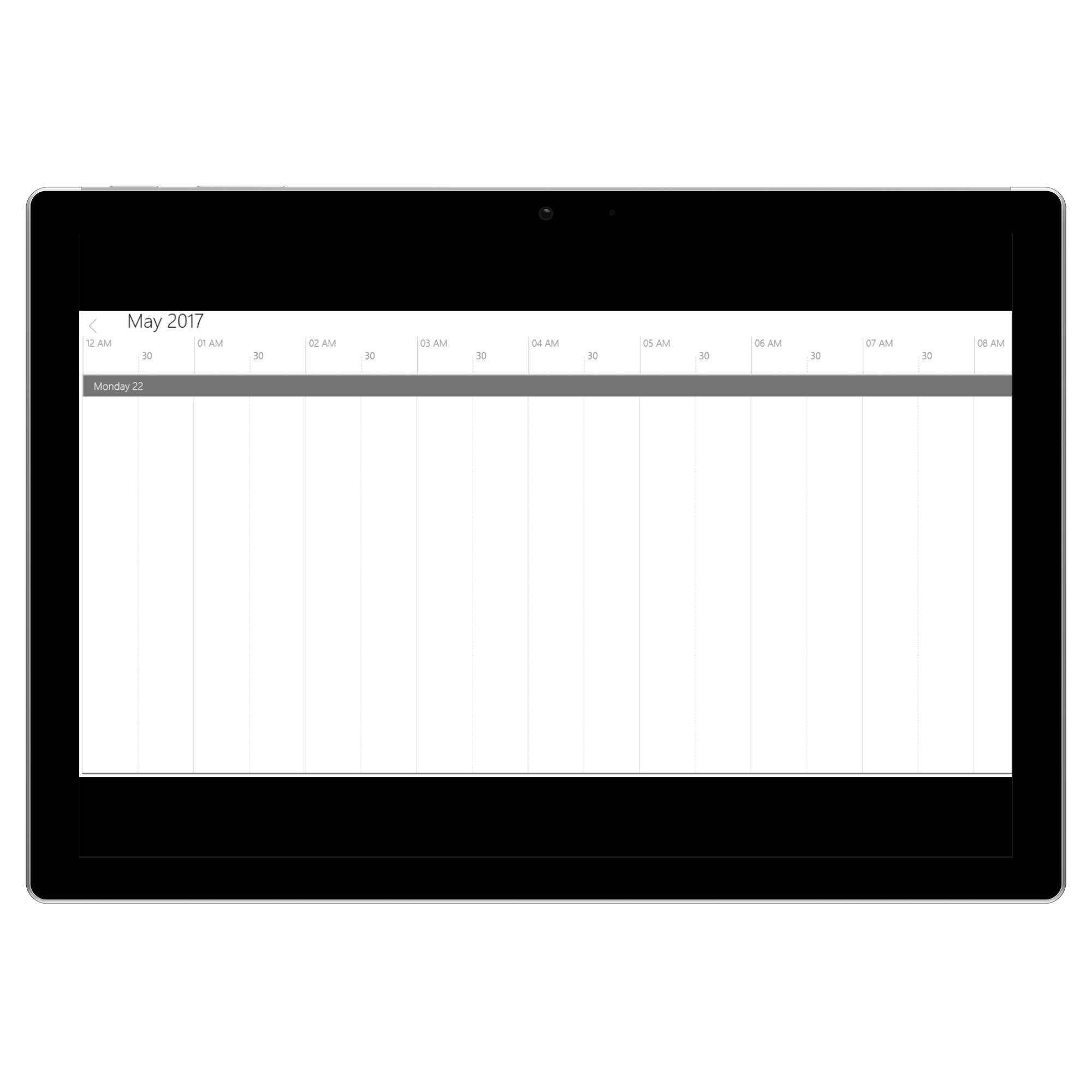 Timeline View UWP Scheduler