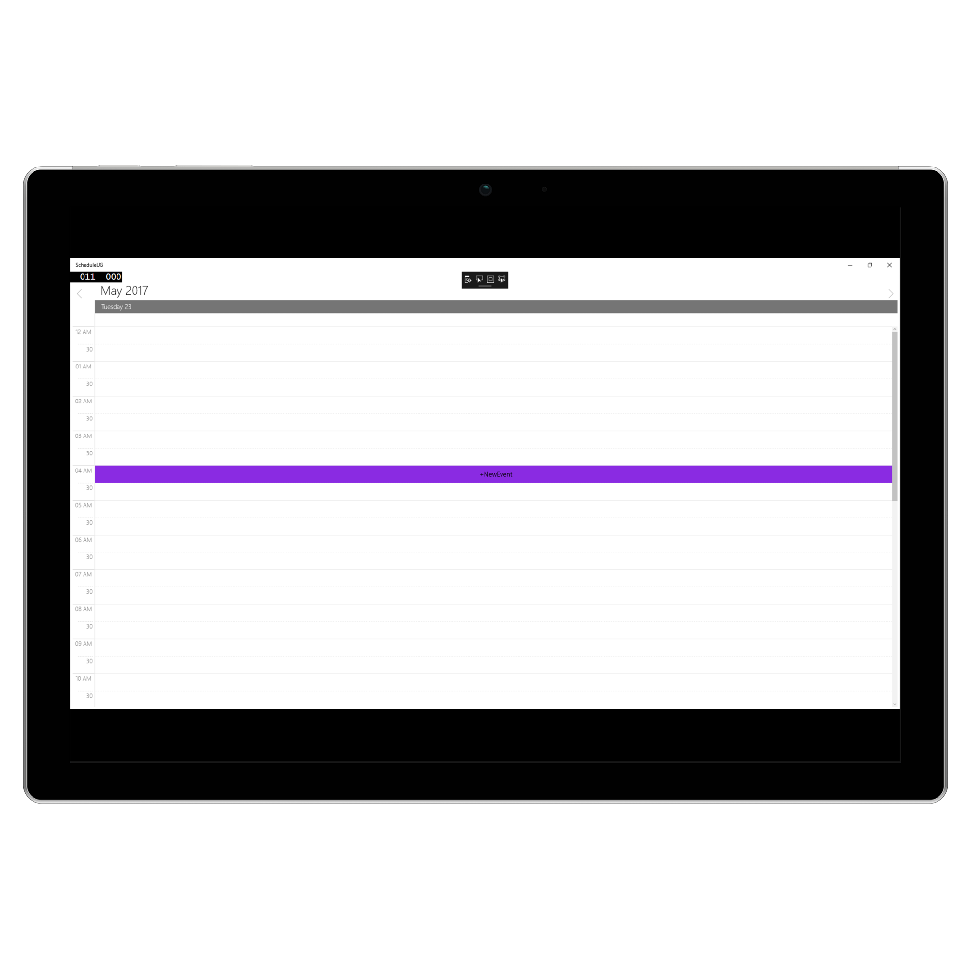Selection customization using custom View in UWP Schedule