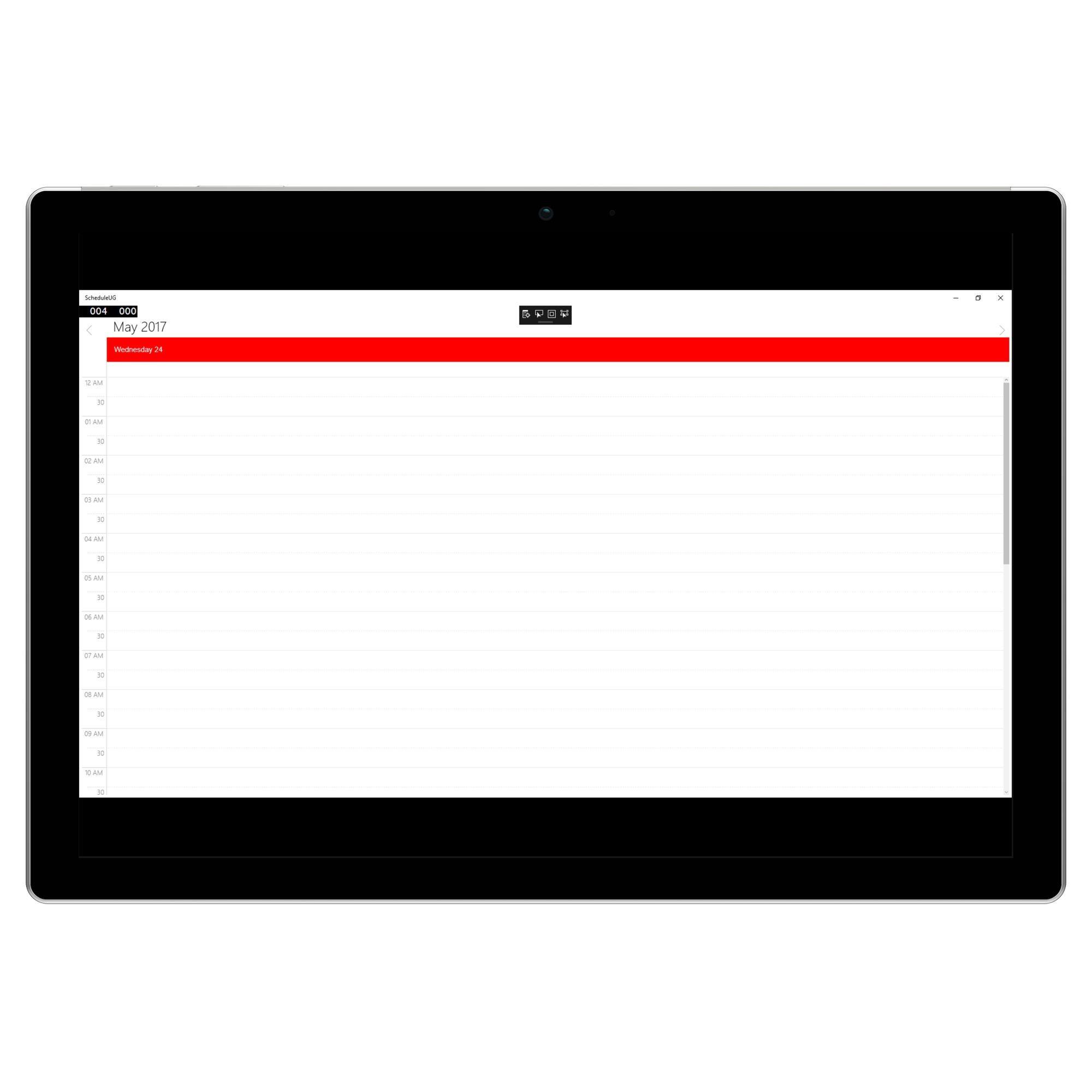 ViewHeader Appearance in UWP Schedule
