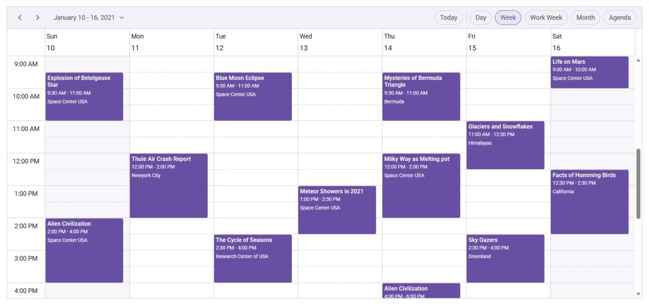 Schedule Component