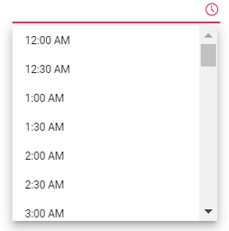 TimePicker initial rendering