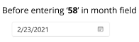 WinUI DatePicker displays Corrects Month Field based on Input