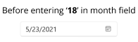 WinUI DatePicker displays Corrects Month Field based on Input