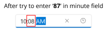 WinUI TimePicker displays Corrects Minute Field based on Input