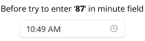 WinUI TimePicker displays Corrects Minute Field based on Input
