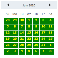 Custom UI for the day cell by using DayCellsStyle