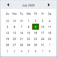 Changing today dates selected foreground and background to highlight