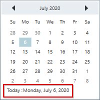 Display today date
