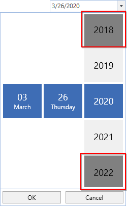 WPF DatePicker with Min-Max Date Range