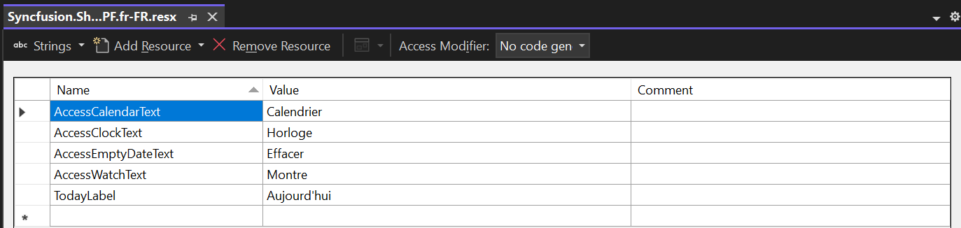 Added string property of DateTimeEdit which need to localized in resource file
