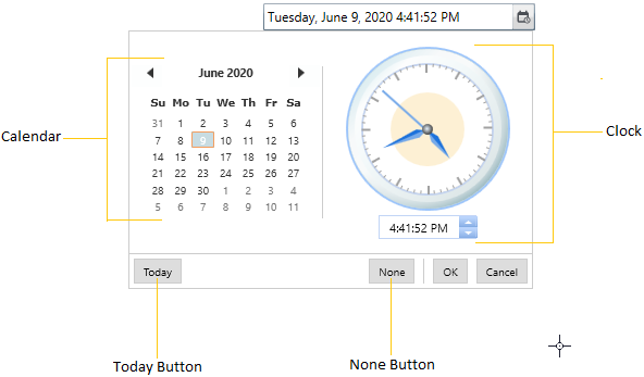 DateTimeEdit with dropdown pop-up structure