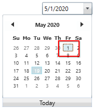 Navigate to first date or month or year