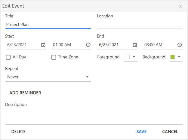 WPF Sfscheduler appointment editor window