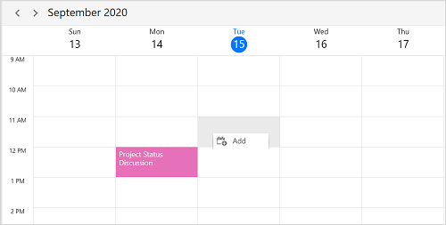 Cell ContextMenu in WPF Scheduler