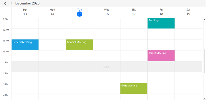 Selection restriction in timeslots in WPF Scheduler