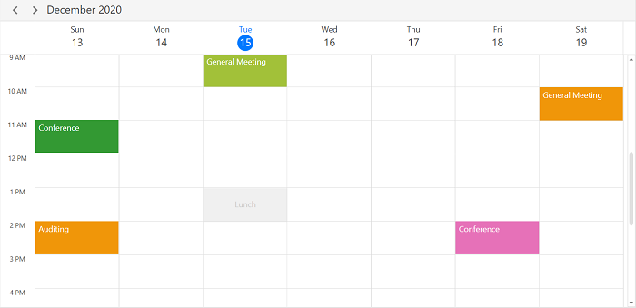 Selection restriction in timeslots in WPF Scheduler