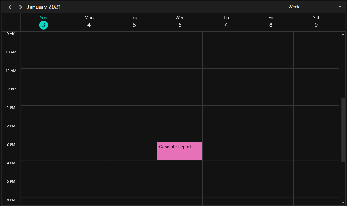 Setting theme to WPF scheduler