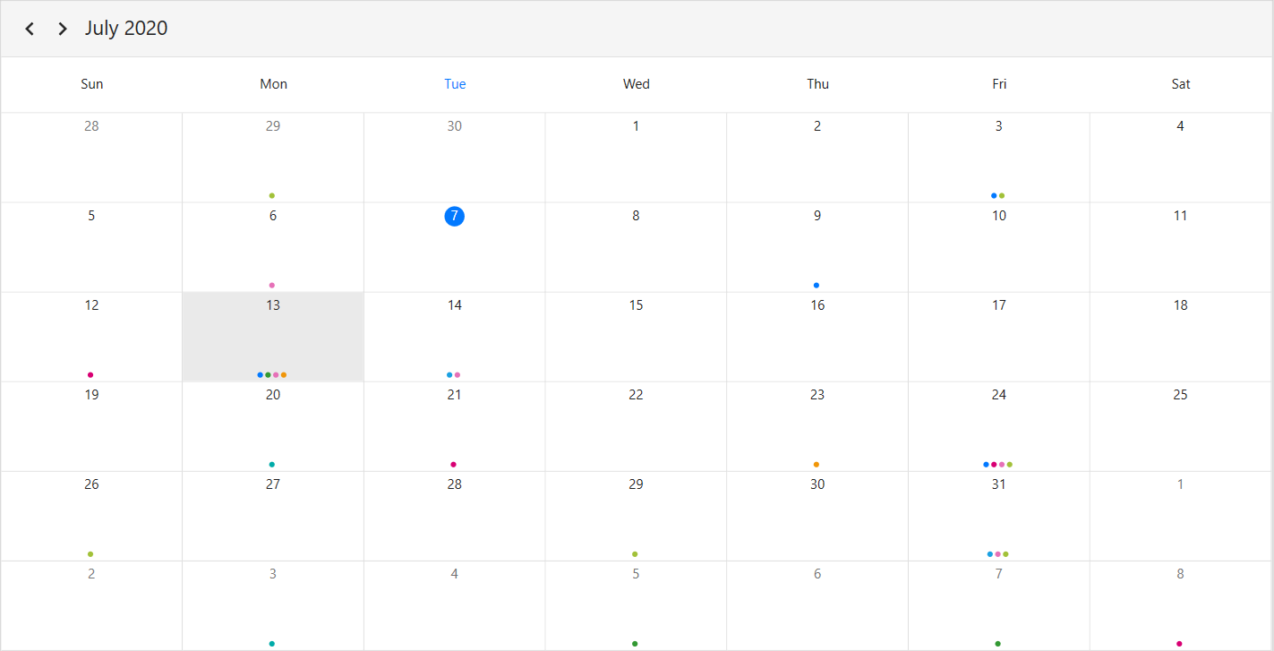 WPF Scheduler month view AppointmentDisplayCount