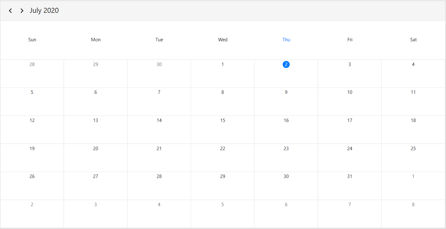 WPF Scheduler month view ViewHeaderHeight