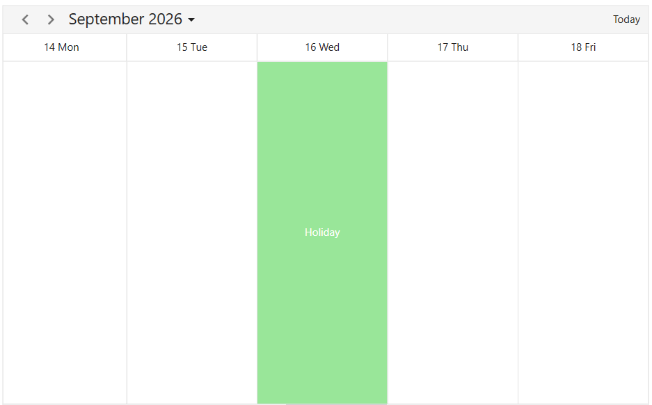 Special Time Region in TimelineMonth view of WPF Scheduler