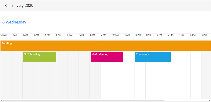 WPF Scheduler View Header Height
