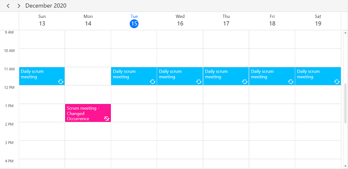 Custom Exception Appointment in WPF Scheduler