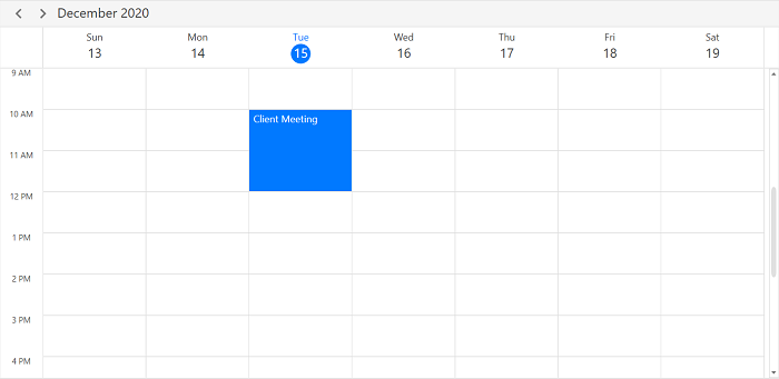 ScheduleAppointment in WPF Scheduler