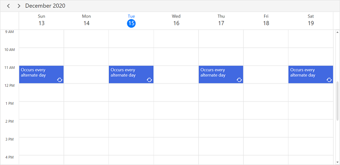 Recurring Appointment in WPF Scheduler