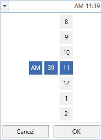 SfTimePicker with RightToLeft flow direction
