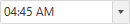SfTimePicker displaying selected value