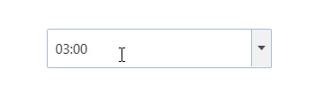 Editing by select the hours or minutes