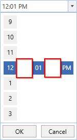 SfTimeSelector item with custom spacing
