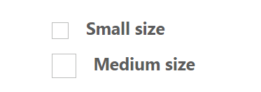 CheckBox size in TypeScript