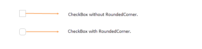 Rounded corner in TypeScript Checkbox