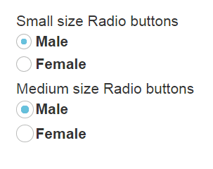 TypeScript RadioButton Size