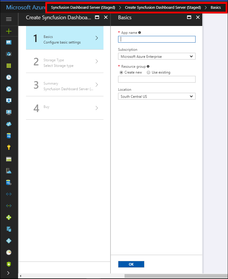 App Name and resource group configuration