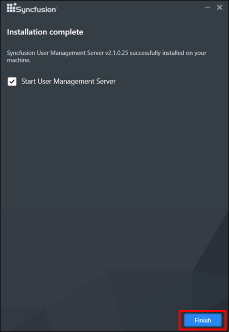 Start User Management Server