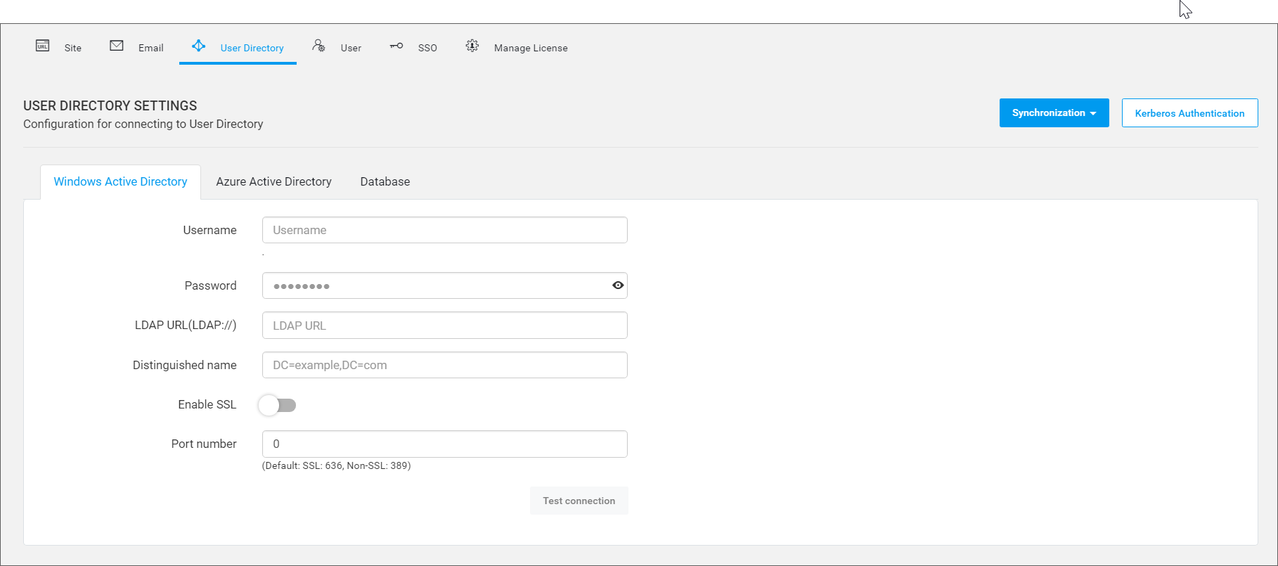 Active Directory Settings