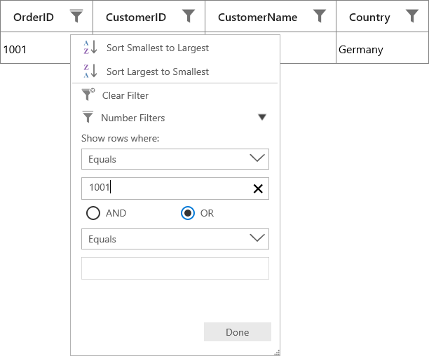 Apply the immediate filter in Advanced Filter view in DataGrid UWP