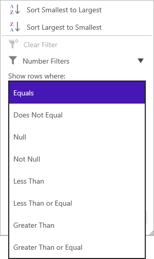 UWP DataGrid Text filters